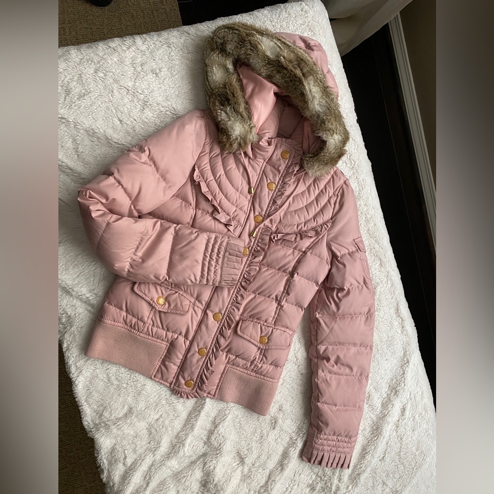 Rose Pink Juicy Couture Puffer Coat